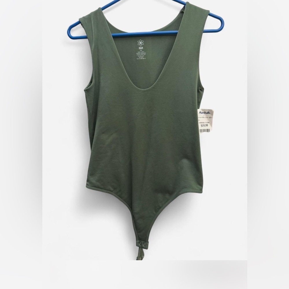 Aura Deep Green L Sleeveless Bodysuit